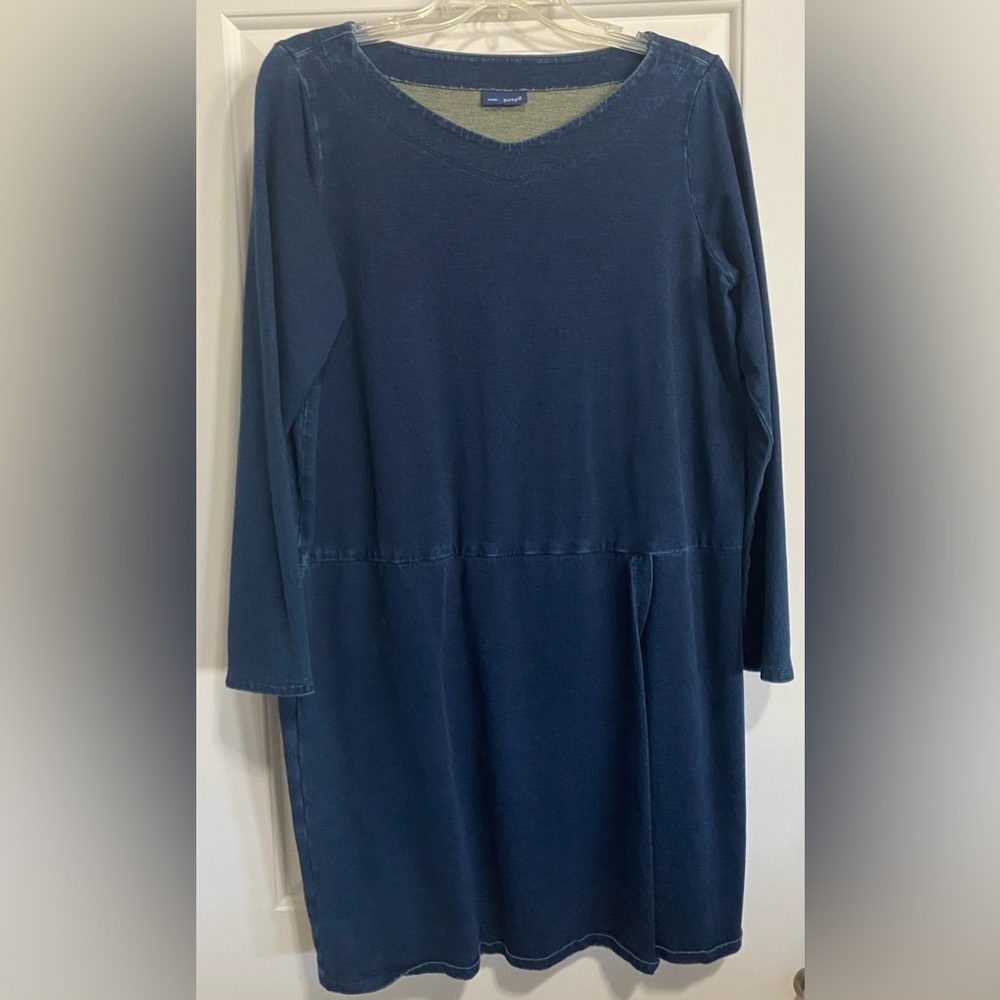 Long sleeve JJill size medium blue dress